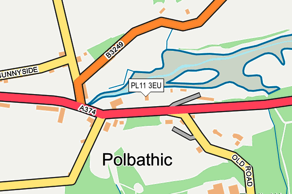 PL11 3EU map - OS OpenMap – Local (Ordnance Survey)