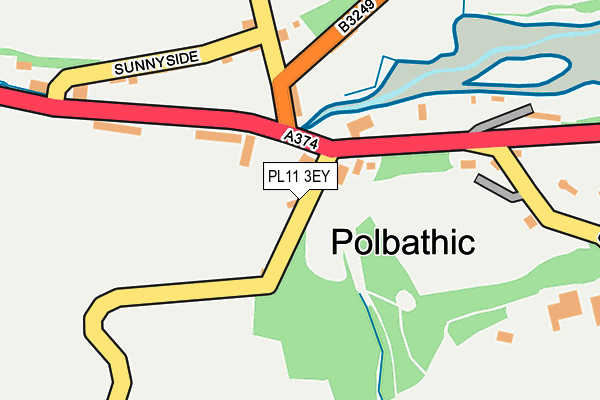 PL11 3EY map - OS OpenMap – Local (Ordnance Survey)