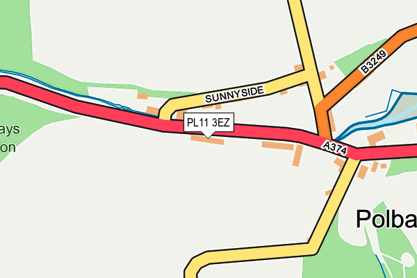 PL11 3EZ map - OS OpenMap – Local (Ordnance Survey)