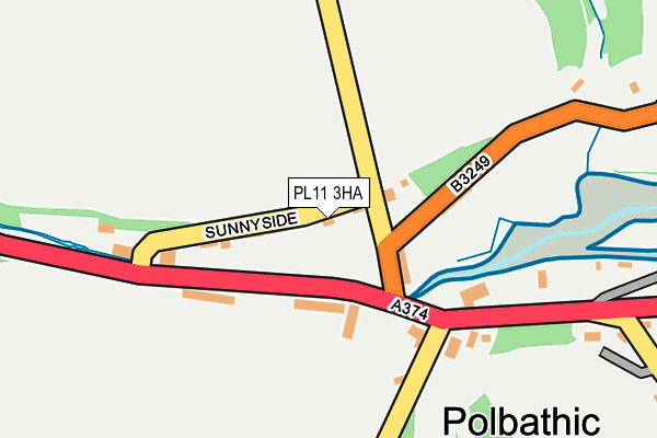 PL11 3HA map - OS OpenMap – Local (Ordnance Survey)