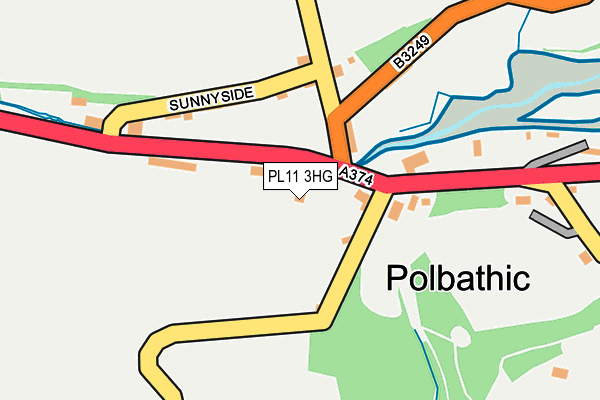 PL11 3HG map - OS OpenMap – Local (Ordnance Survey)