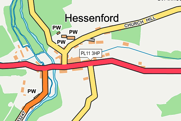 PL11 3HP map - OS OpenMap – Local (Ordnance Survey)