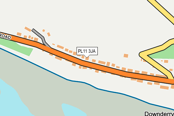 PL11 3JA map - OS OpenMap – Local (Ordnance Survey)