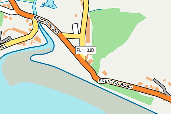 PL11 3JD map - OS OpenMap – Local (Ordnance Survey)