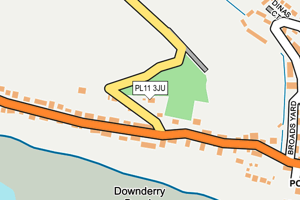 PL11 3JU map - OS OpenMap – Local (Ordnance Survey)