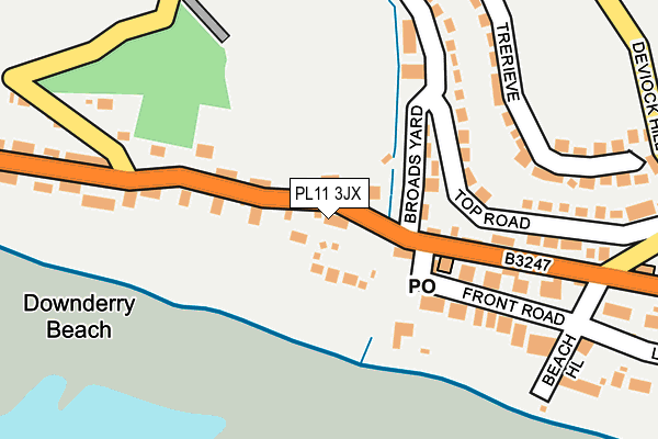 PL11 3JX map - OS OpenMap – Local (Ordnance Survey)