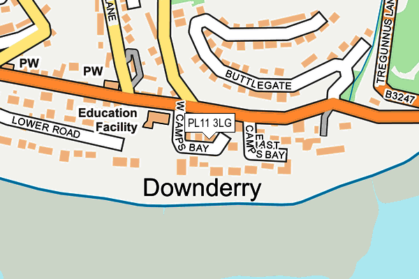 PL11 3LG map - OS OpenMap – Local (Ordnance Survey)