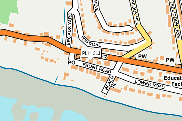 PL11 3LJ map - OS OpenMap – Local (Ordnance Survey)