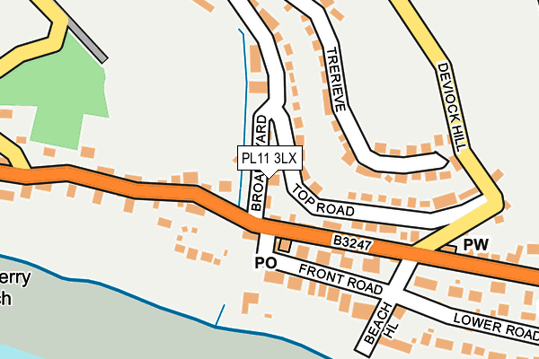 PL11 3LX map - OS OpenMap – Local (Ordnance Survey)