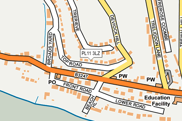 PL11 3LZ map - OS OpenMap – Local (Ordnance Survey)
