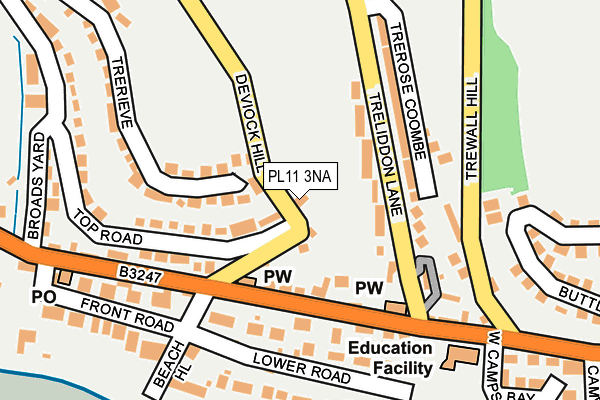 PL11 3NA map - OS OpenMap – Local (Ordnance Survey)