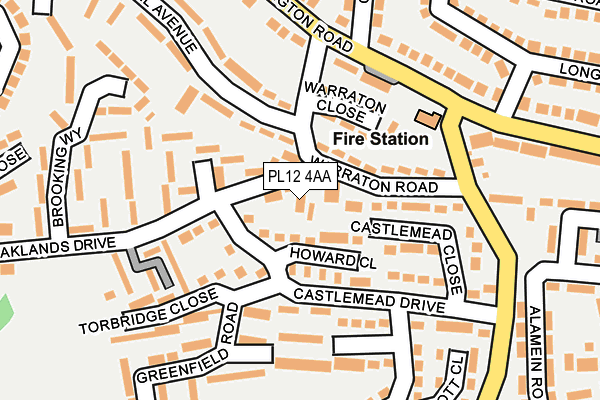 PL12 4AA map - OS OpenMap – Local (Ordnance Survey)