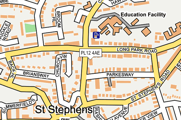 PL12 4AE map - OS OpenMap – Local (Ordnance Survey)