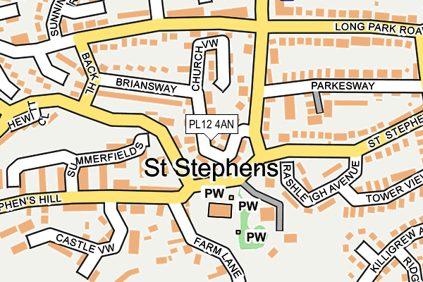 PL12 4AN map - OS OpenMap – Local (Ordnance Survey)