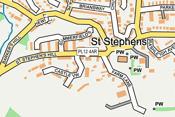 PL12 4AR map - OS OpenMap – Local (Ordnance Survey)