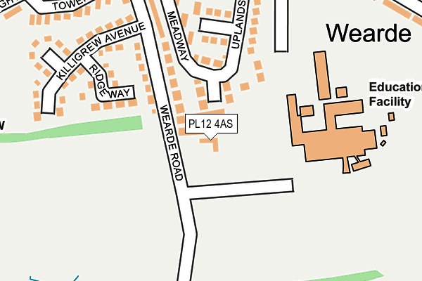 PL12 4AS map - OS OpenMap – Local (Ordnance Survey)