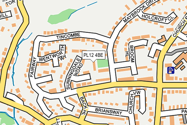 PL12 4BE map - OS OpenMap – Local (Ordnance Survey)