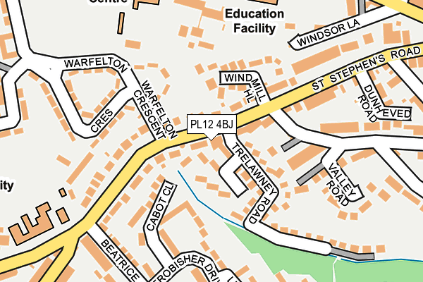 PL12 4BJ map - OS OpenMap – Local (Ordnance Survey)