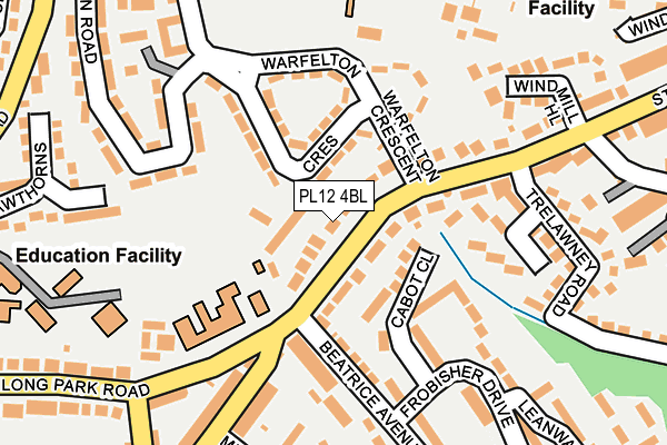 PL12 4BL map - OS OpenMap – Local (Ordnance Survey)