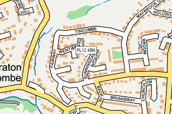 PL12 4BN map - OS OpenMap – Local (Ordnance Survey)