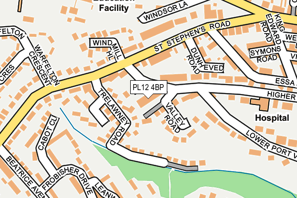 PL12 4BP map - OS OpenMap – Local (Ordnance Survey)