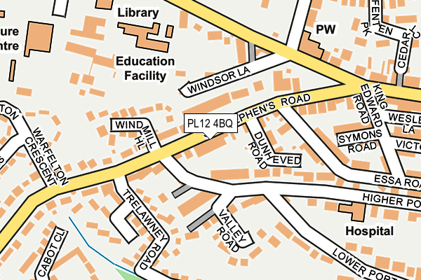 PL12 4BQ map - OS OpenMap – Local (Ordnance Survey)