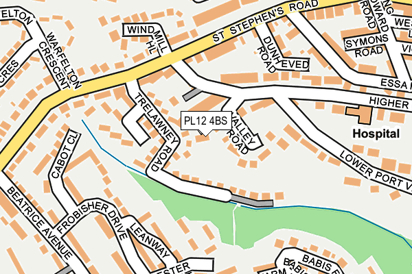 PL12 4BS map - OS OpenMap – Local (Ordnance Survey)