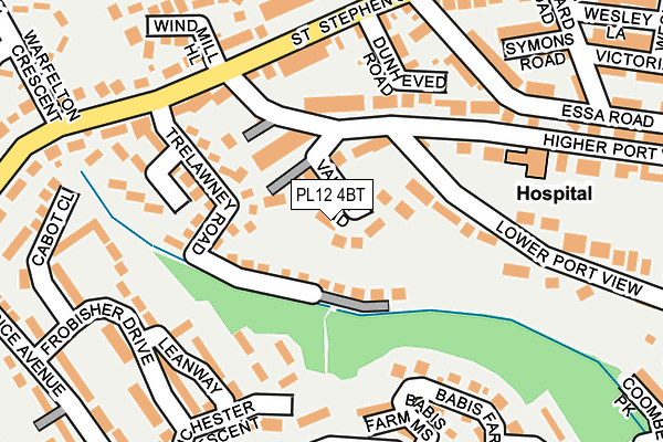 PL12 4BT map - OS OpenMap – Local (Ordnance Survey)