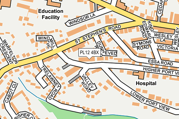 PL12 4BX map - OS OpenMap – Local (Ordnance Survey)