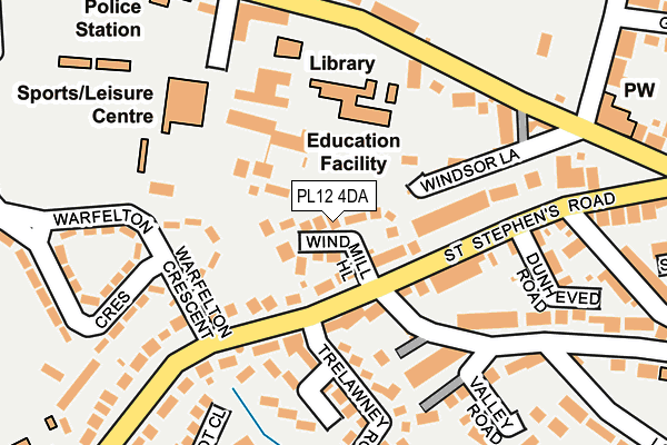 PL12 4DA map - OS OpenMap – Local (Ordnance Survey)