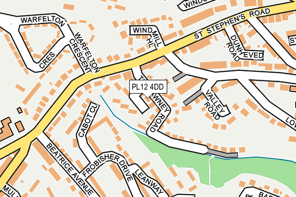 PL12 4DD map - OS OpenMap – Local (Ordnance Survey)