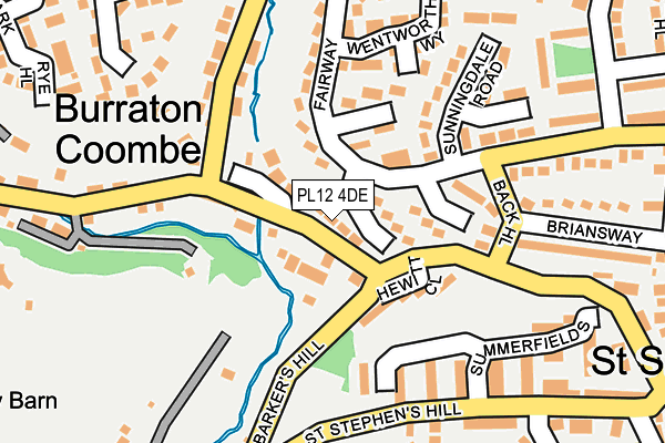 PL12 4DE map - OS OpenMap – Local (Ordnance Survey)