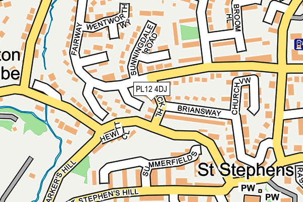 PL12 4DJ map - OS OpenMap – Local (Ordnance Survey)