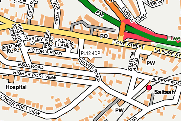 PL12 4DP map - OS OpenMap – Local (Ordnance Survey)