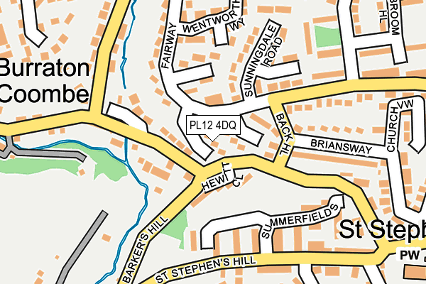 PL12 4DQ map - OS OpenMap – Local (Ordnance Survey)