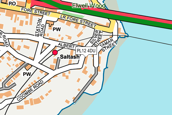 PL12 4DU map - OS OpenMap – Local (Ordnance Survey)