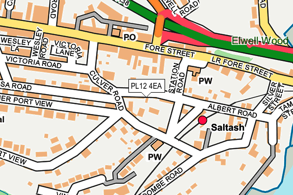 PL12 4EA map - OS OpenMap – Local (Ordnance Survey)