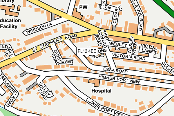 PL12 4EE map - OS OpenMap – Local (Ordnance Survey)