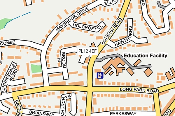 PL12 4EF map - OS OpenMap – Local (Ordnance Survey)