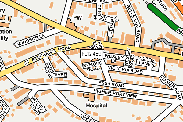 PL12 4EG map - OS OpenMap – Local (Ordnance Survey)