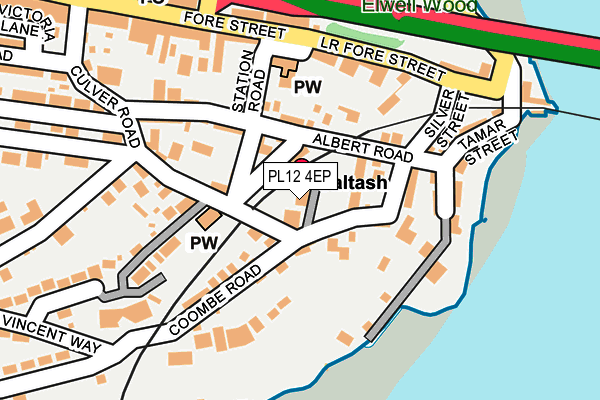 PL12 4EP map - OS OpenMap – Local (Ordnance Survey)