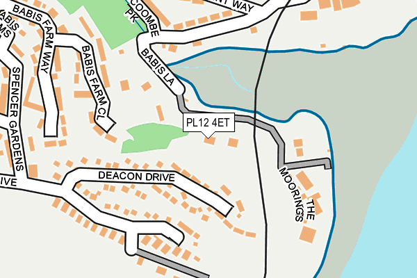 PL12 4ET map - OS OpenMap – Local (Ordnance Survey)