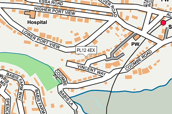 PL12 4EX map - OS OpenMap – Local (Ordnance Survey)