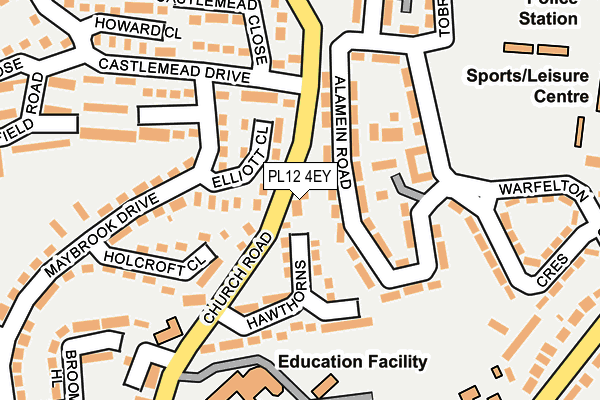 PL12 4EY map - OS OpenMap – Local (Ordnance Survey)