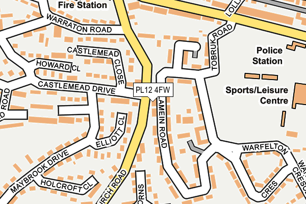 PL12 4FW map - OS OpenMap – Local (Ordnance Survey)