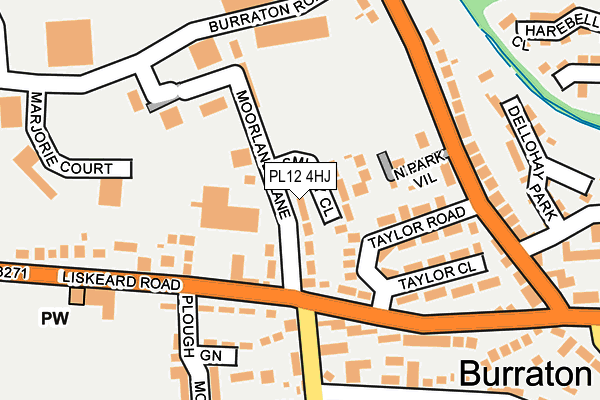 PL12 4HJ map - OS OpenMap – Local (Ordnance Survey)