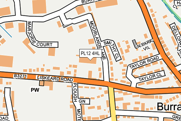 PL12 4HL map - OS OpenMap – Local (Ordnance Survey)