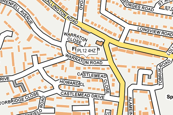 PL12 4HZ map - OS OpenMap – Local (Ordnance Survey)
