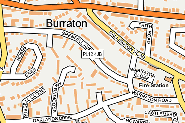 PL12 4JB map - OS OpenMap – Local (Ordnance Survey)