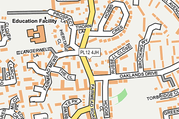 PL12 4JH map - OS OpenMap – Local (Ordnance Survey)